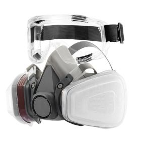 Respirator Mask, Reusable Half Face Cover With Safety Glasses And Filters, Organic Vapor Mask And Dust-proof Face Cover, For Painting, Polishing, Weld